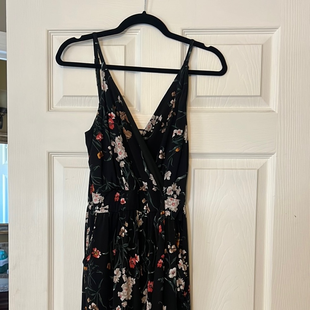 Floral Black Dress